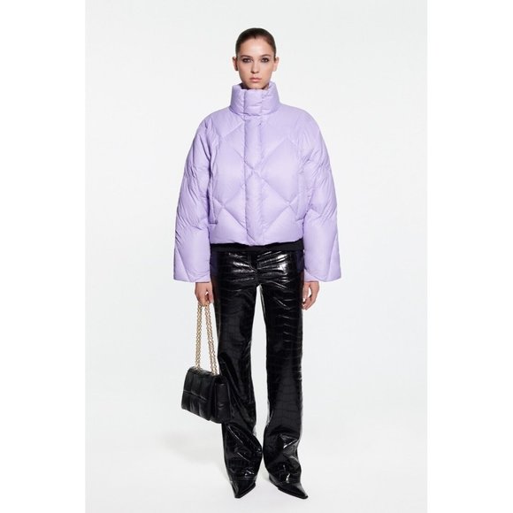 STAND STUDIO Aina Jacket Lavender Puffer Purple - Picture 1 of 6